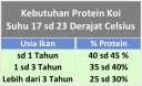 kebutuhan protein ikan koi 128x78 Tips Cara Memberi Makan Ikan Koi